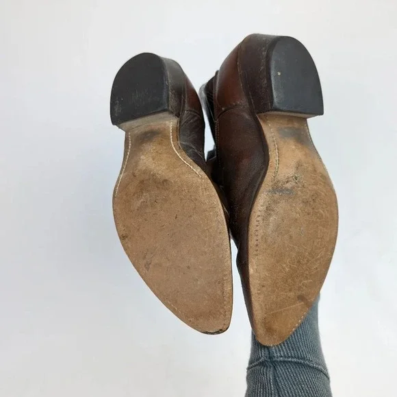 Laredo Vintage Mens 10 D Leather Western Cowboy Boots  Pointed Toe Embroidered - Picture 7 of 16